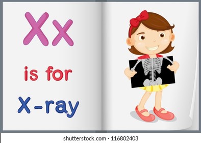 Worksheet teaching a letter and word with picture