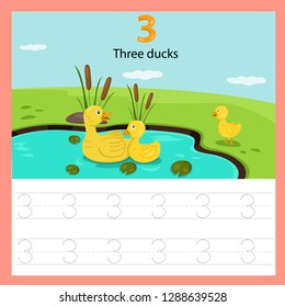 worksheet of three ducks