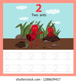 worksheet of two ants