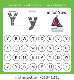 Worksheet use a dot marker to color each Y