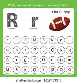Worksheet use a dot marker to color each R