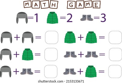 worksheet vector design, task to calculate the answer and connect to the correct number. Logic game for children.
