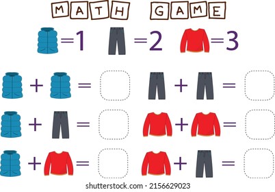 worksheet vector design, task to calculate the answer and connect to the correct number. Logic game for children.

