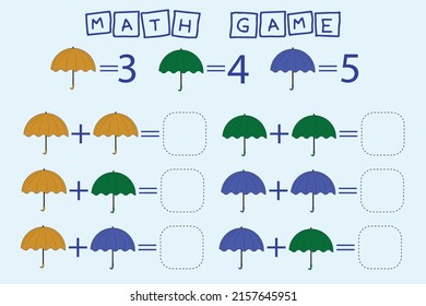 worksheet vector design, task to calculate the answer and connect to the correct number. Logic game for children.
