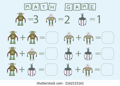 worksheet vector design, task to calculate the answer and connect to the correct number. Logic game for children.
