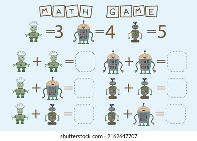 worksheet vector design, task to calculate the answer and connect to the correct number. Logic game for children.
