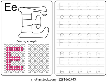 worksheet. Writing A-Z, alphabet, exercises game for kids. Learning letters. 