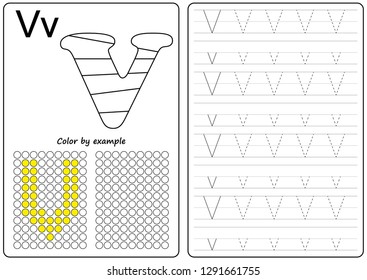 worksheet. Writing A-Z, alphabet, exercises game for kids. Learning letters. 