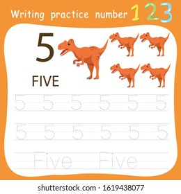 Worksheet Writing practice number five