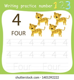 Worksheet Writing practice number four