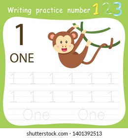 Worksheet Writing practice number one