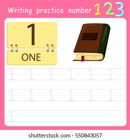 worksheet Writing practice number one