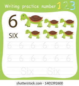 Worksheet Writing practice number six