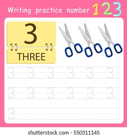 worksheet Writing practice number three