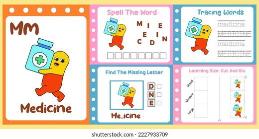 worksheets pack for kids with medicine fun learning for children