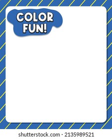 Worksheets template with color fun! text illustration