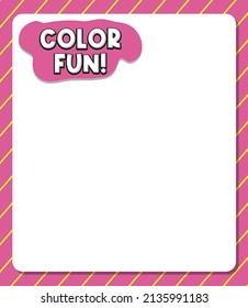 Plantilla de hojas de cálculo con diversión de color! ilustración de texto