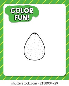 Plantilla de hojas de cálculo con diversión de color! ilustración de esquema de texto y agudos