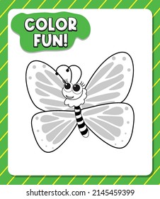 WorkSheets Vorlage mit Farbspass! Text- und Schmetterlingsdiagramm