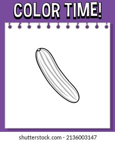 Plantilla de hojas de cálculo con tiempo de color. ilustración de esquema de texto y recorte