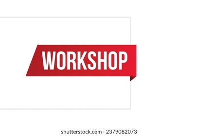 workshop banner design. workshop icon. Flat style vector illustration.
