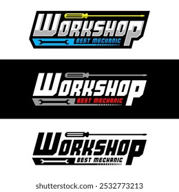 Workshop best mechanic design illustration for your project, banner, tshirt, sticker, community and more