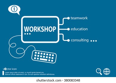 Workshop business concept.  Workshop concepts for web banner and printed materials. 