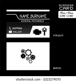 workshop car business card