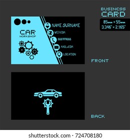 workshop car business card