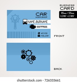 workshop car business card