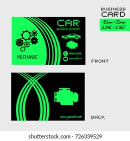 workshop car business card
