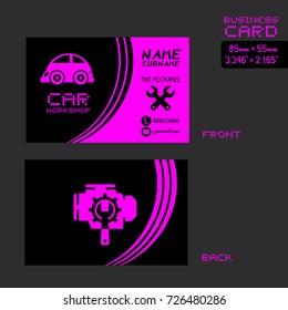 workshop car business card