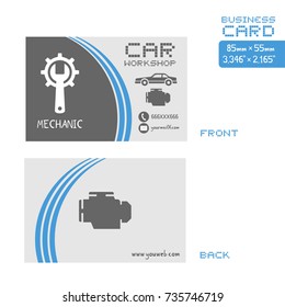 workshop car business card
