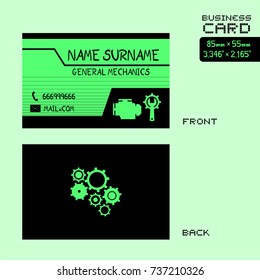 workshop car business card
