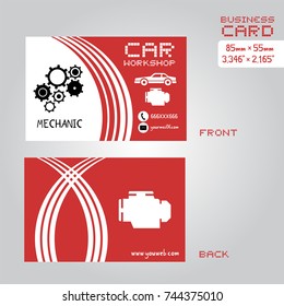workshop car business card