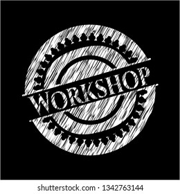 Workshop with chalkboard texture