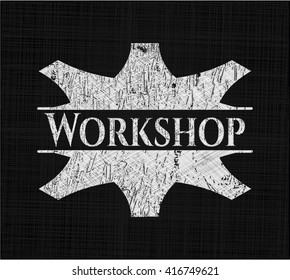 Workshop with chalkboard texture