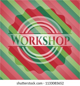 Workshop christmas badge background.