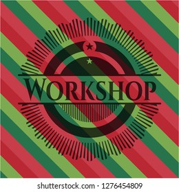 Workshop christmas style emblem.