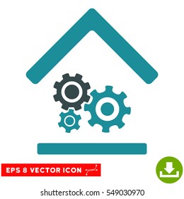 Workshop EPS vector pictograph. Illustration style is flat iconic bicolor soft blue symbol on white background.