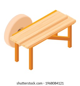 Workshop equipment icon. Isometric illustration of workshop equipment vector icon for web