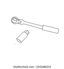 workshop equipment icon vector on white background