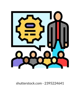 workshop facilitation college teacher color icon vector. workshop facilitation college teacher sign. isolated symbol illustration