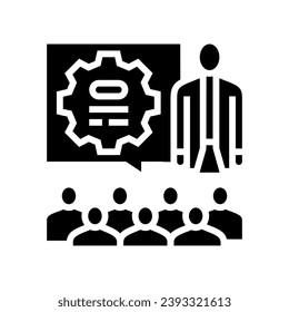 workshop facilitation college teacher glyph icon vector. workshop facilitation college teacher sign. isolated symbol illustration