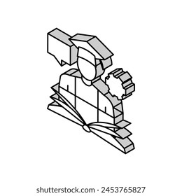 workshop facilitation college teacher isometric icon vector. workshop facilitation college teacher sign. isolated symbol illustration