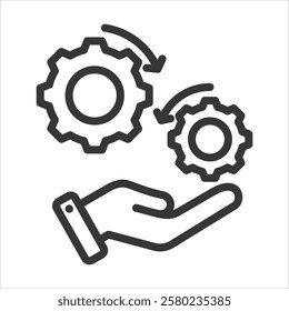 Workshop Facilitator Outline Icon Vector Illustration