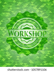Workshop green mosaic emblem