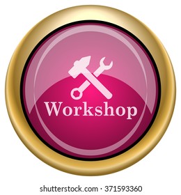 Workshop icon. Internet button on white background. EPS10 vector.
