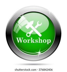 Workshop icon. Internet button on white background. EPS10 vector.
