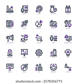 Workshop Icon pack for your website, mobile, presentation, and logo design. Workshop Icon dual tone design. Vector graphics illustration and editable stroke.